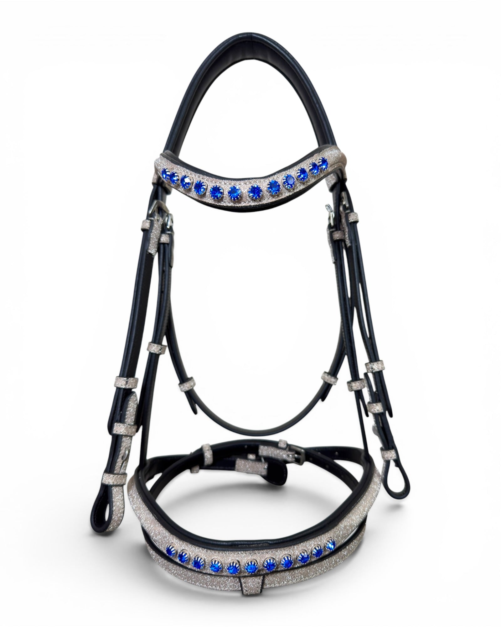 Platinum Sapphire Bridle with Reins