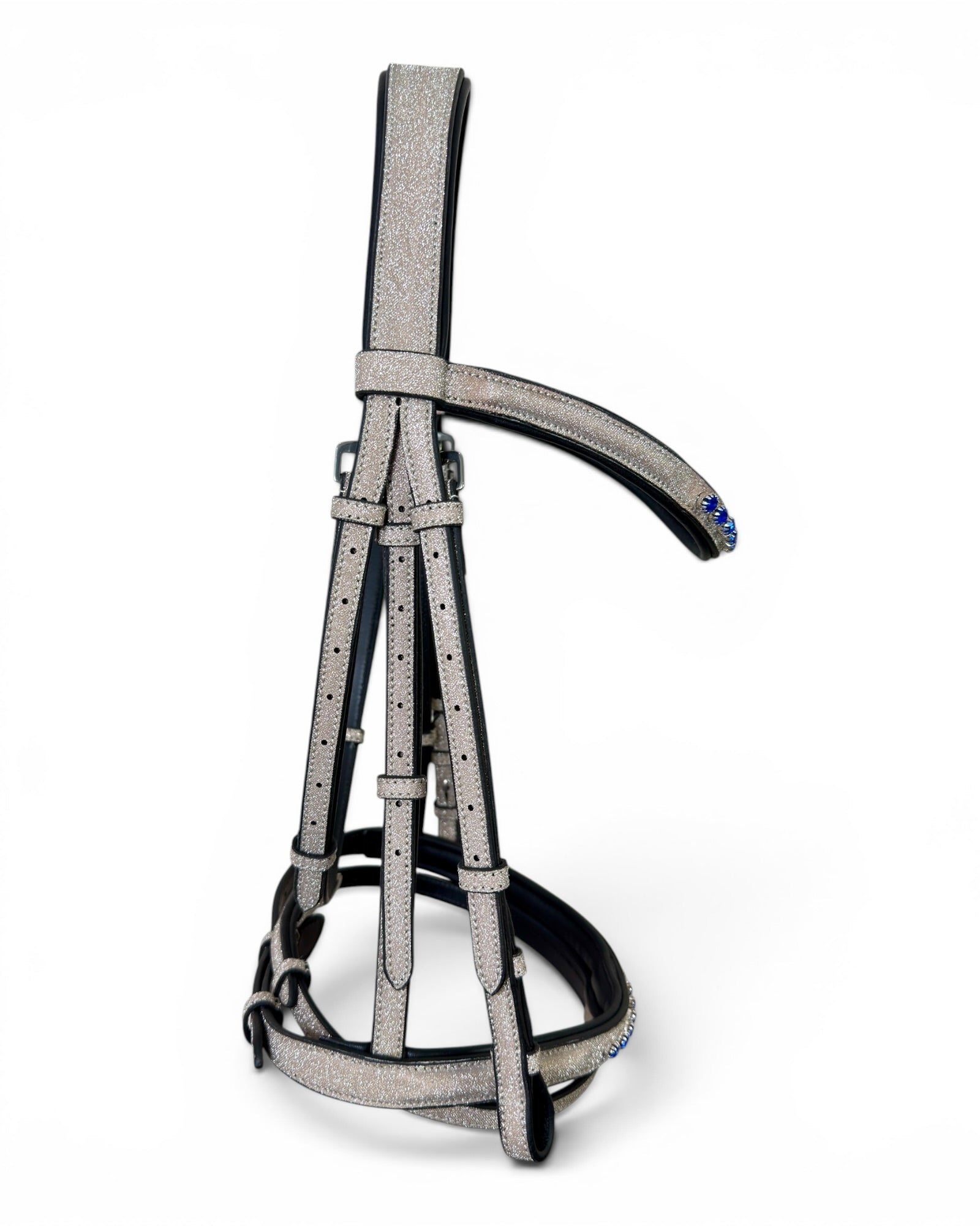 Platinum Sapphire Bridle with Reins