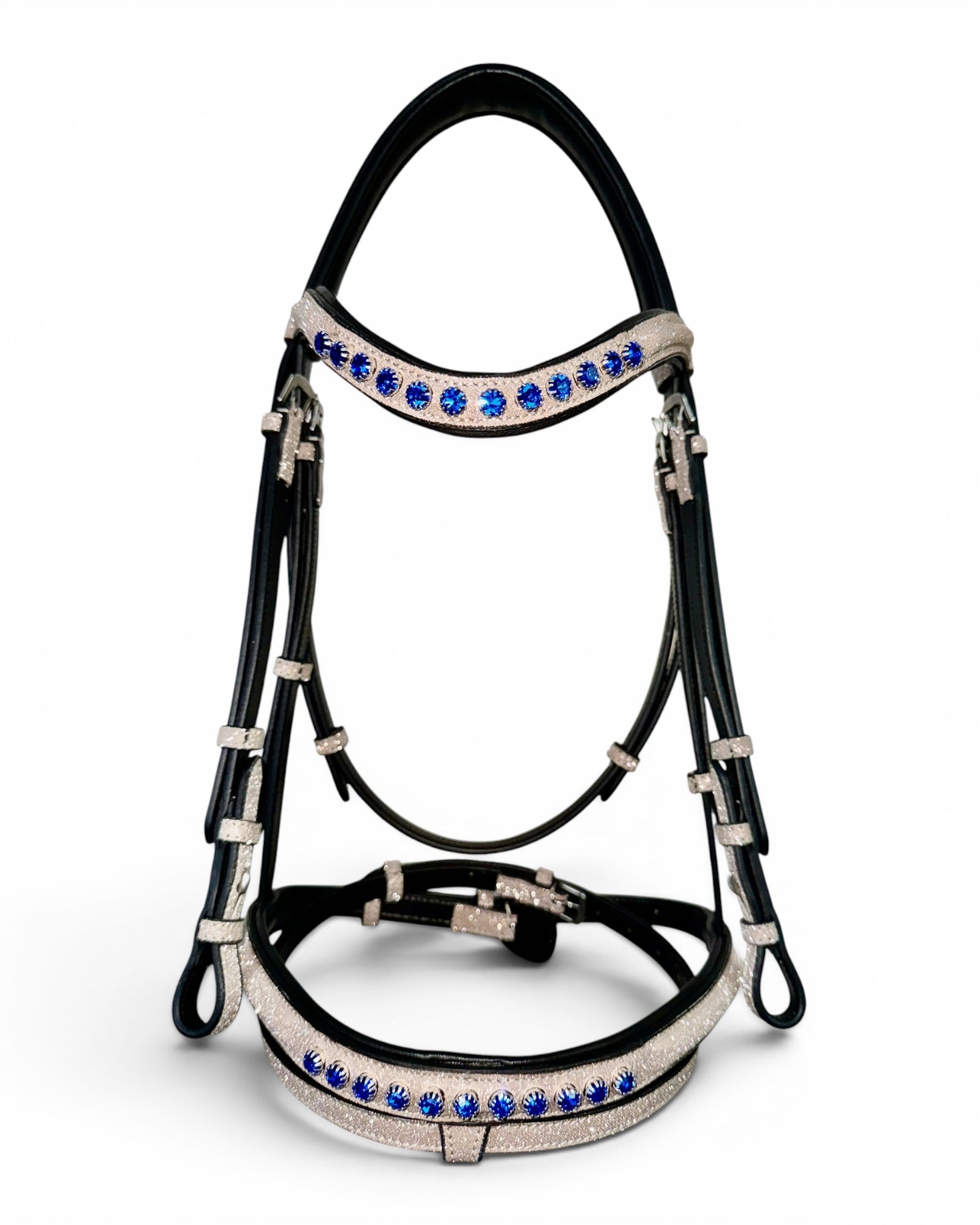 Platinum Sapphire Bridle with Reins