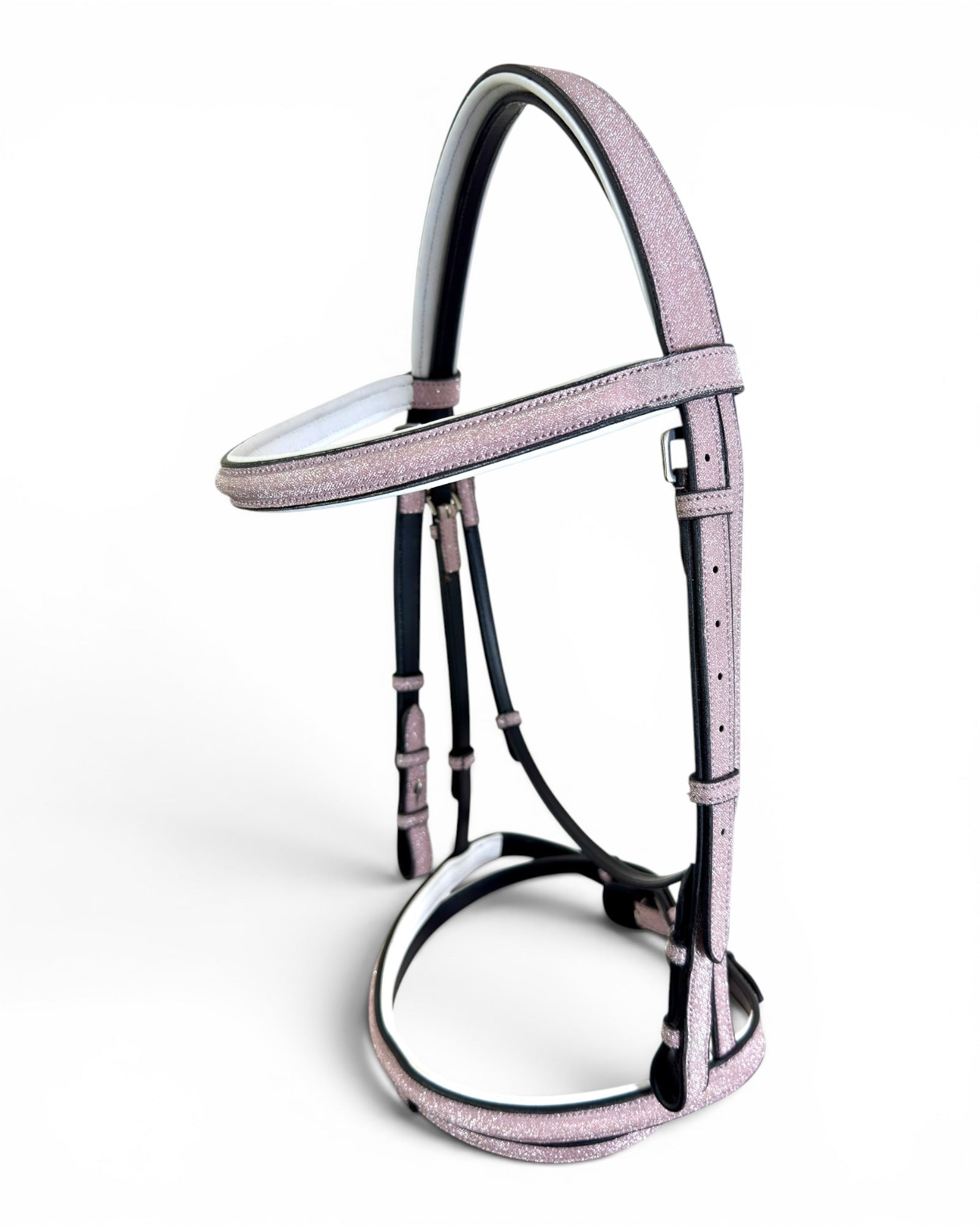 Blush Glitter Bridle with Reins